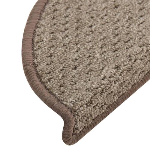 Trappemåtter 15 stk. 65x25 cm brun
