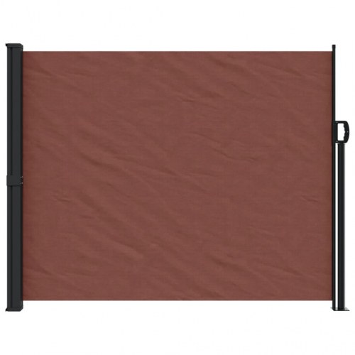 Sidemarkise 160 × 600 cm - sammenrullelig, brun