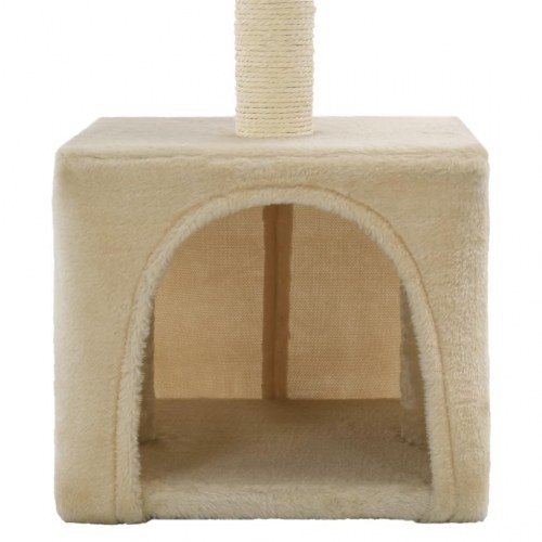 Kradsetræ til katte med sisal-kradsestolper 55 cm beige