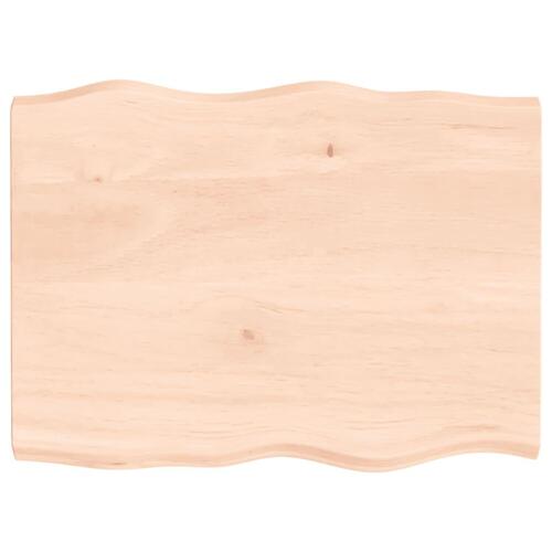 Bordplade 80x60x(2-4)cm naturlig kant ubehandlet massivt træ