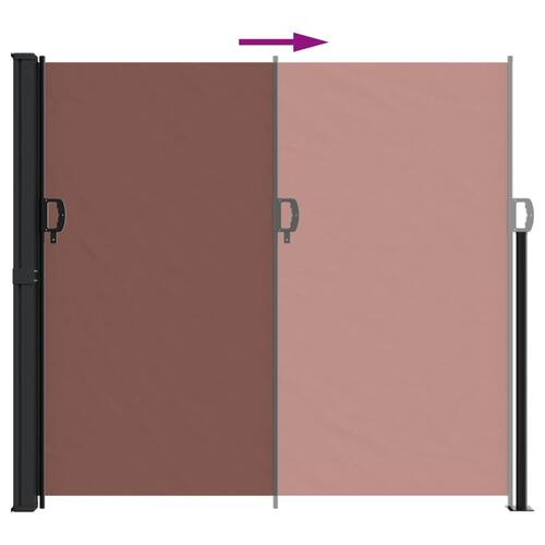 Sammenrullelig sidemarkise 180x600 cm brun