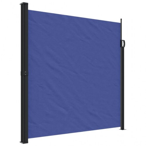 Sidemarkise 200x600 cm sammenrullelig blå