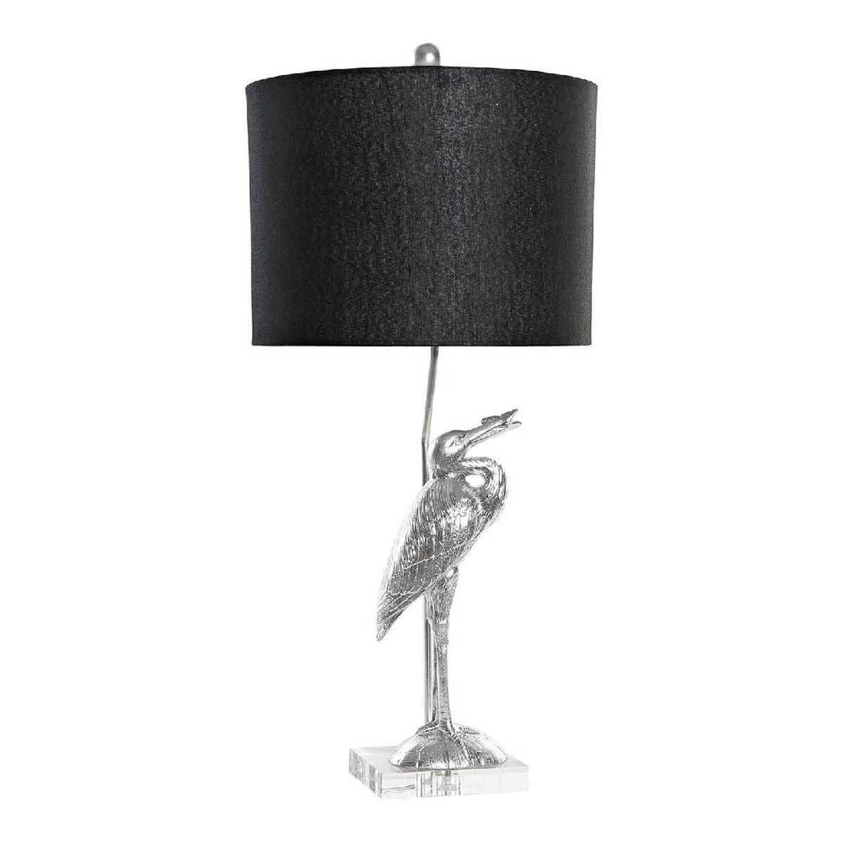 Bordlampe Sort Sølvfarvet Harpiks 60 W 220 V 33 X 33 X 74 Cm