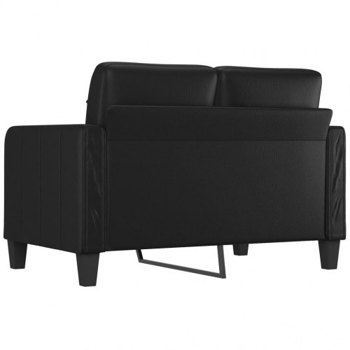 2-personers sofa i kunstlæder - 120 cm, sort