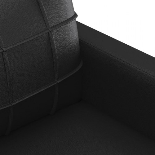 2-personers sofa i kunstlæder - 120 cm, sort