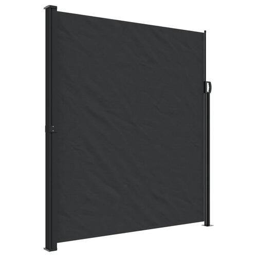 Sammenrullelig sidemarkise 220x600 cm sort