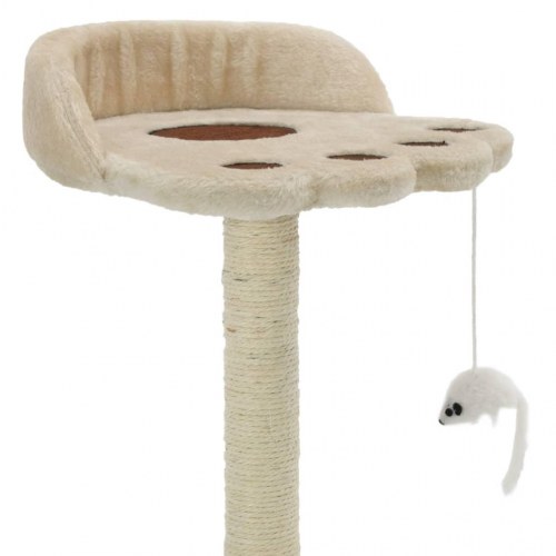 Kradsetræ til katte med sisal-kradsestolper 40 cm - beige/brun