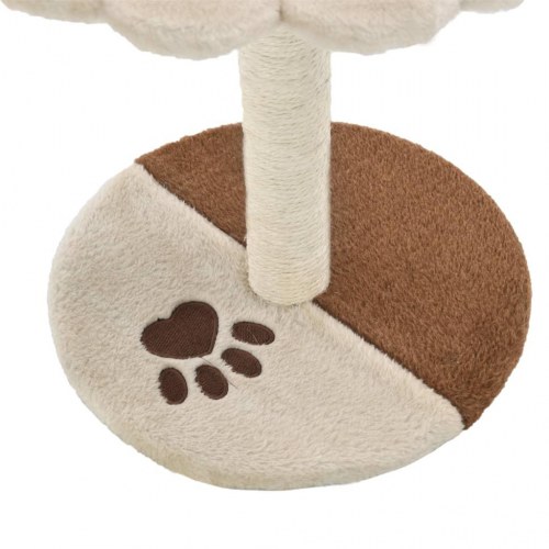 Kradsetræ til katte med sisal-kradsestolper 40 cm - beige/brun