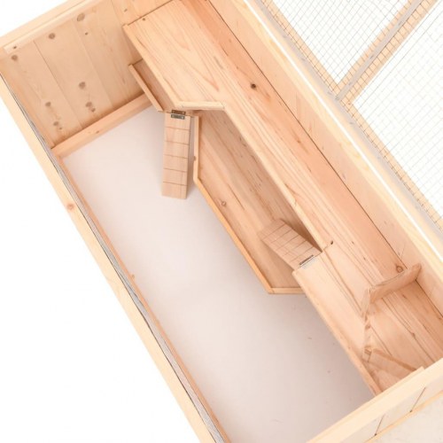 Hamsterbur 104x52x54 cm massivt træ gran