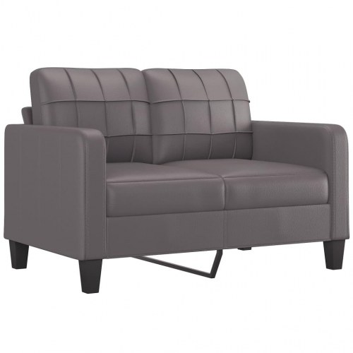 2-personers sofa i kunstlæder - 120 cm, grå