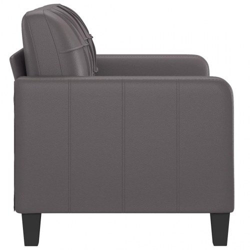 2-personers sofa i kunstlæder - 120 cm, grå