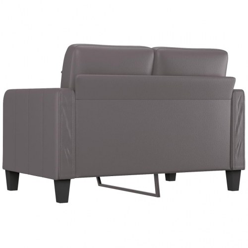 2-personers sofa i kunstlæder - 120 cm, grå