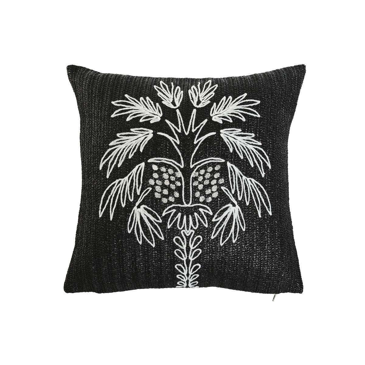 Pude Home Esprit Hvid Sort Palmera