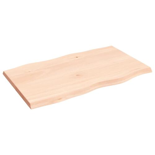 Bordplade 100x60x(2-4)cm naturlig kant ubehandlet massivt træ