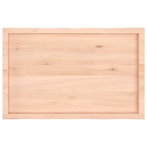 Bordplade 100x60x(2-4)cm naturlig kant ubehandlet massivt træ