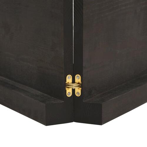 Bordplade 180x50x(2-6) cm naturlig kant behandlet træ mørkebrun