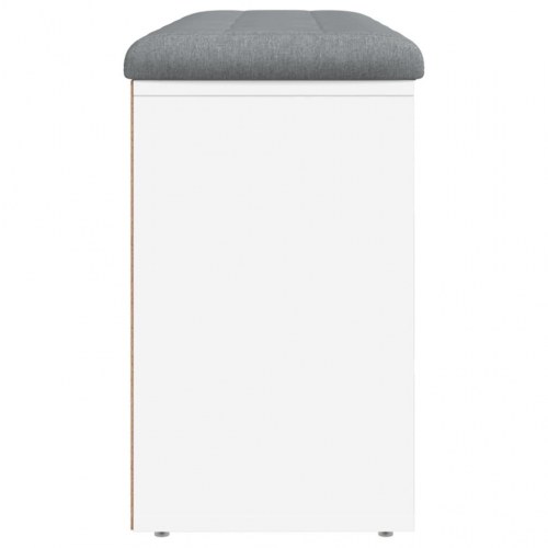 Skobænk 102x32x50 cm konstrueret træ hvid