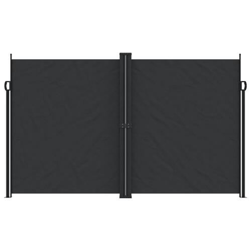 Sammenrullelig sidemarkise 200x1200 cm sort