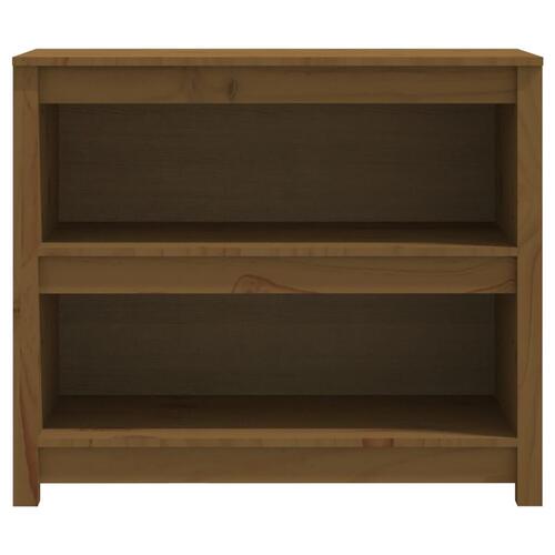 Bogreol 80x35x68 cm massivt fyrretræ gyldenbrun