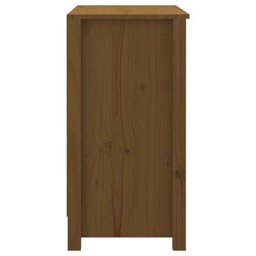 Bogreol 80x35x68 cm massivt fyrretræ gyldenbrun