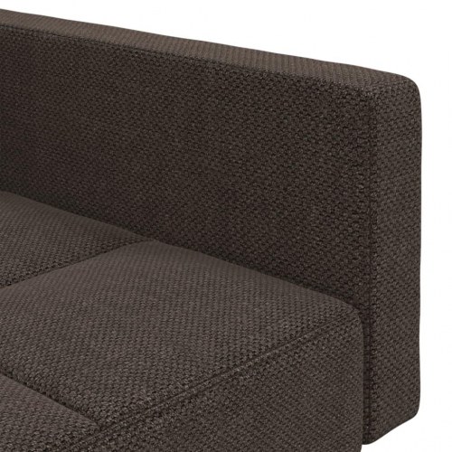 2-personers sovesofa med 2 puder stof brun