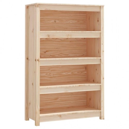 Bogreol 80x35x126 cm massivt fyrretræ