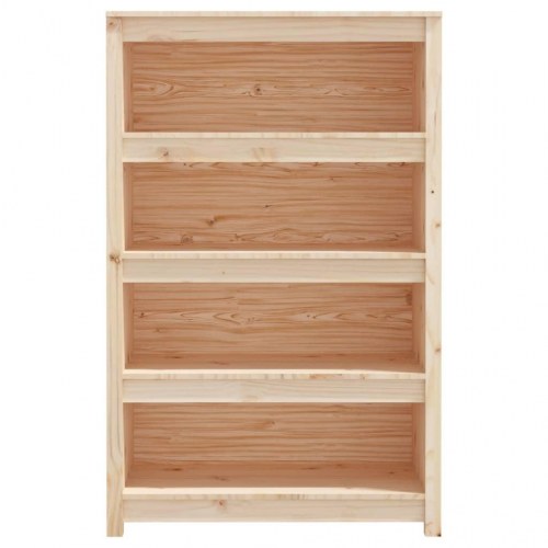 Bogreol 80x35x126 cm massivt fyrretræ