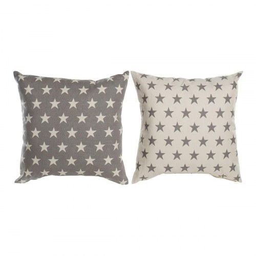 Pyntepuder - Beige/Brun med stjerner, 60 × 60 cm (2 stk.)