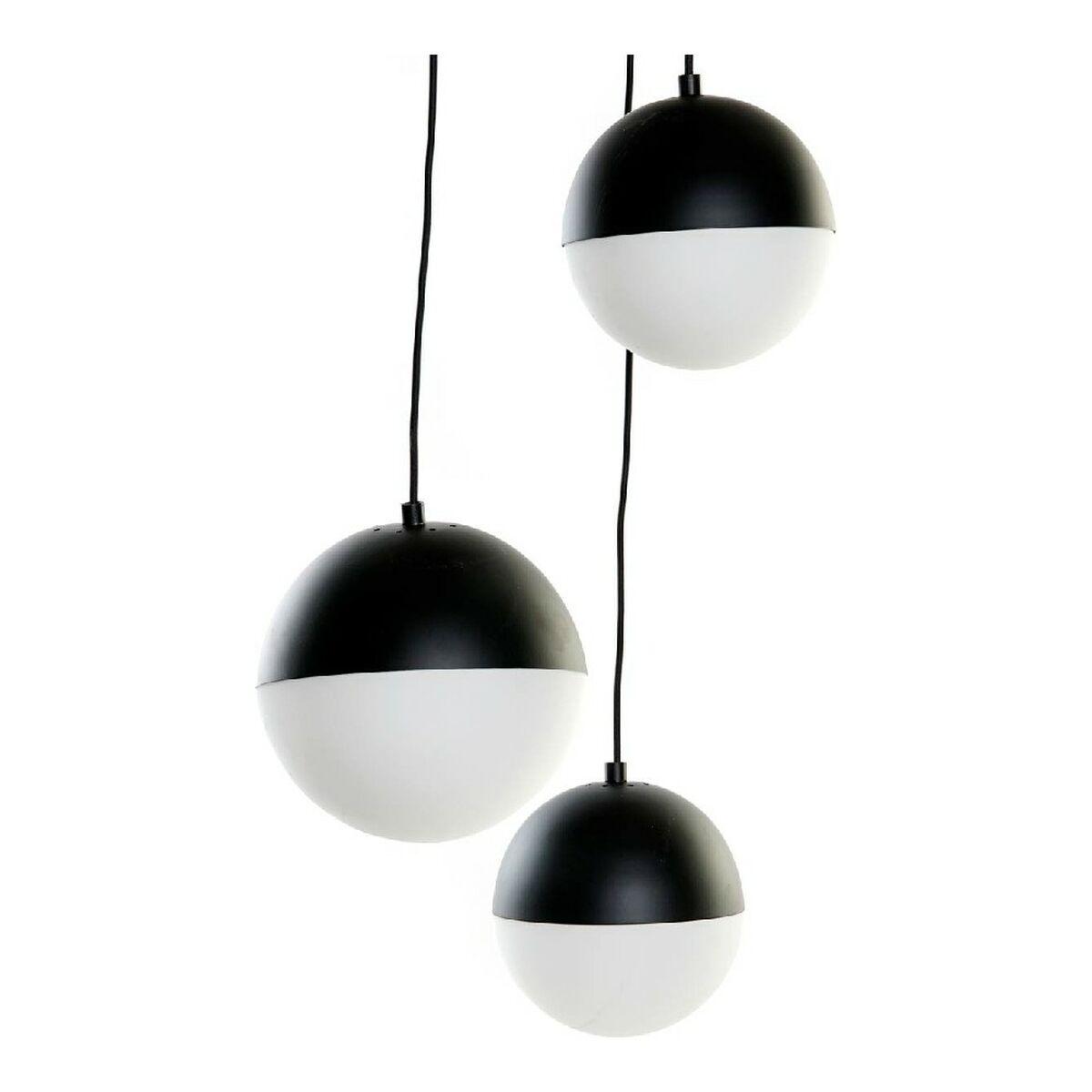 Loftslampe Hvid Sort Metal Krystal 220 V 40 X 40 X 80 Cm