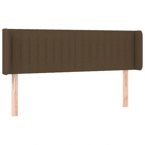 Sengegavl med LED-lys 147 x 16 x 78/88 cm - mørkebrun