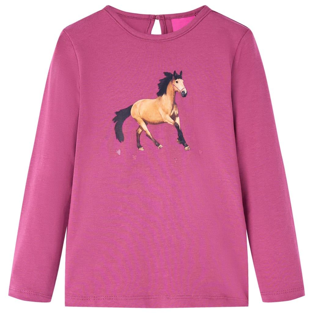 Langærmet T Shirt Til Børn 128 Cm Pink
