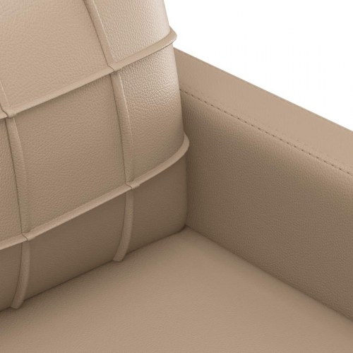 2-personers sofa i kunstlæder - cappuccino, sædebredde 120 cm