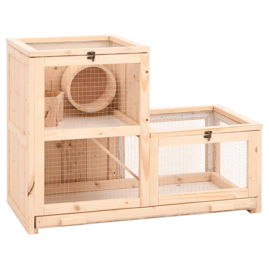 Hamsterbur 81x40x60 Cm Massivt Fyrretræ