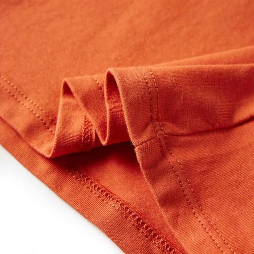 Langærmet T-shirt til børn str. 128 cm orange