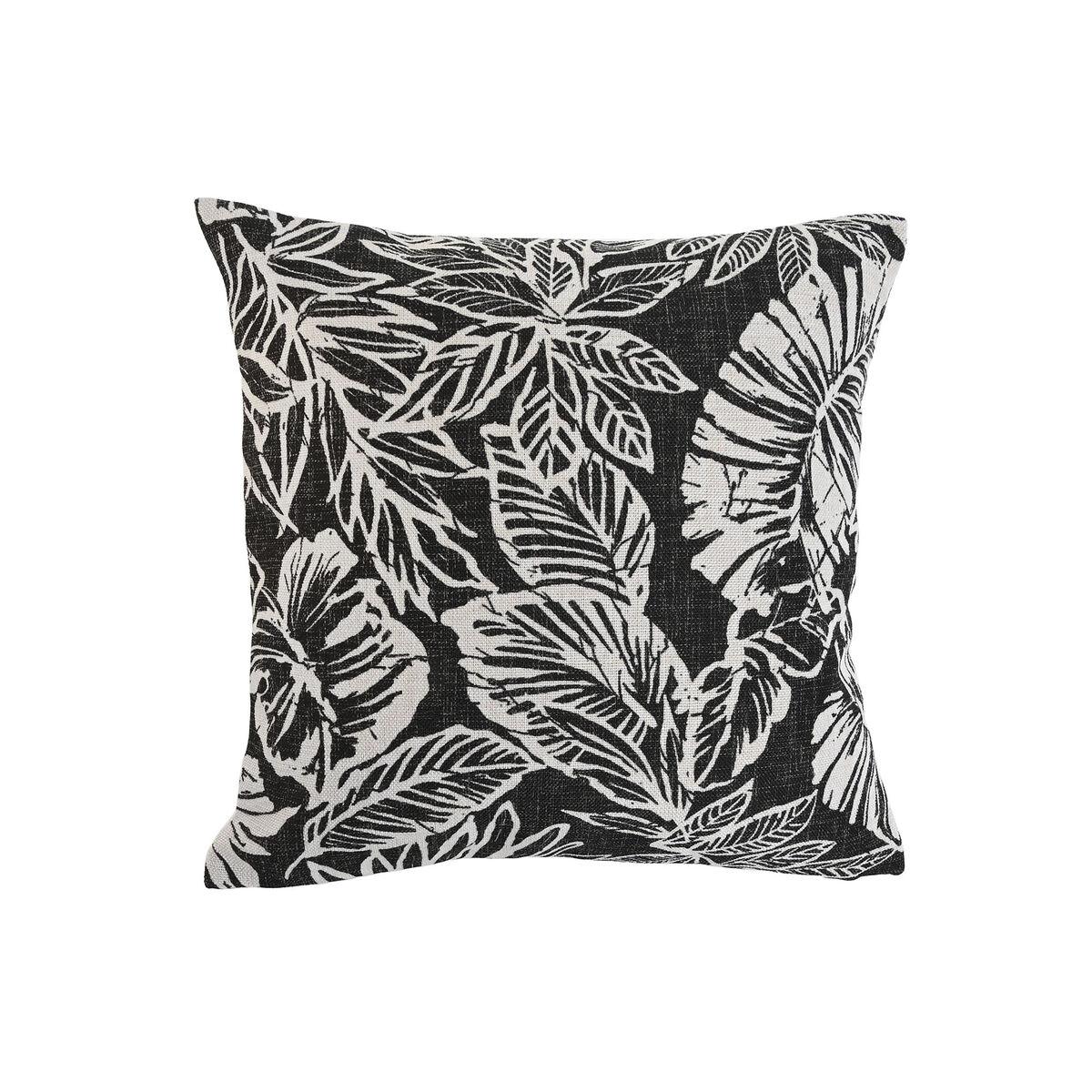 Pude Home ESPRIT Hvid Sort Udskrevet 45 x 15 x 45 cm