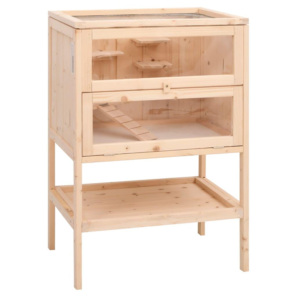 Hamsterbur 55x40x80 Cm Massivt Fyrretræ
