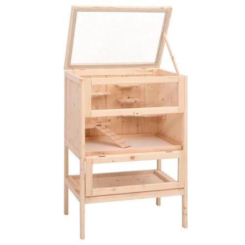 Hamsterbur 55x40x80 cm massivt fyrretræ