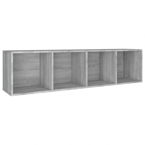Bogreol / tv-bord 36 × 30 × 143 cm - grå sonoma-eg, konstrueret træ