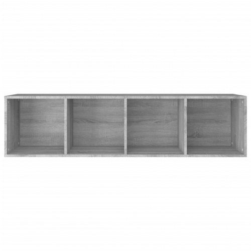 Bogreol / tv-bord 36 × 30 × 143 cm - grå sonoma-eg, konstrueret træ