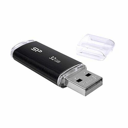 USB-stik Silicon Power SP032GBUF2U02V1K 32 GB USB 2.0 Sort 32 GB