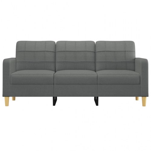 3-personers sofa i stof - mørkegrå, 198 cm
