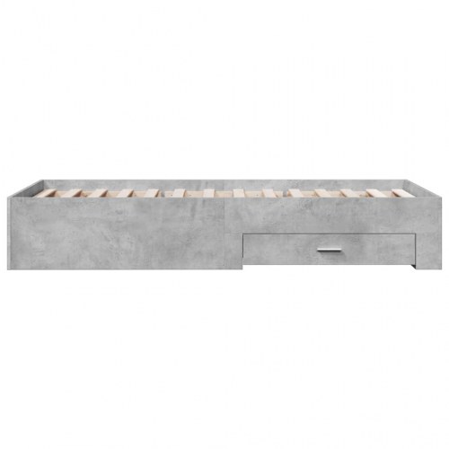 Sengeramme med 2 skuffer 90 x 200 cm - betongrå