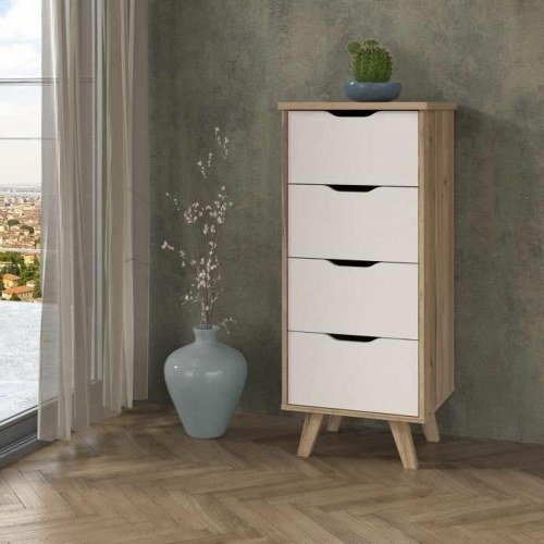 Vankka Hrast kommode - 4 skuffer, 45 × 42 × 108 cm