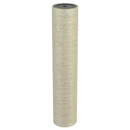 Kradsetræ til katte - vægmonteret sisalsøjle 8 × 40 cm, beige