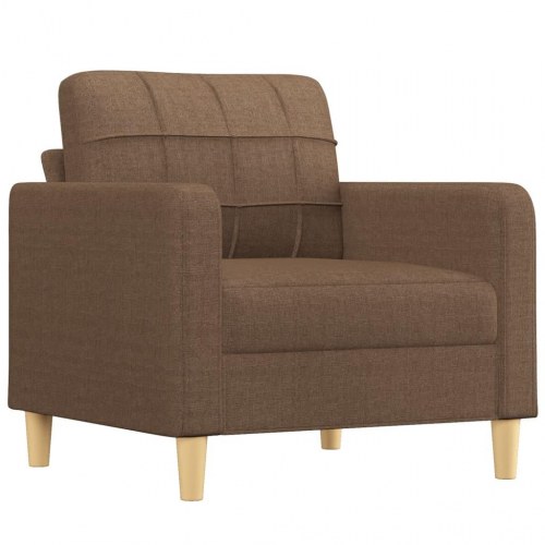 Lænestol i stof - 60 cm sæde, brun
