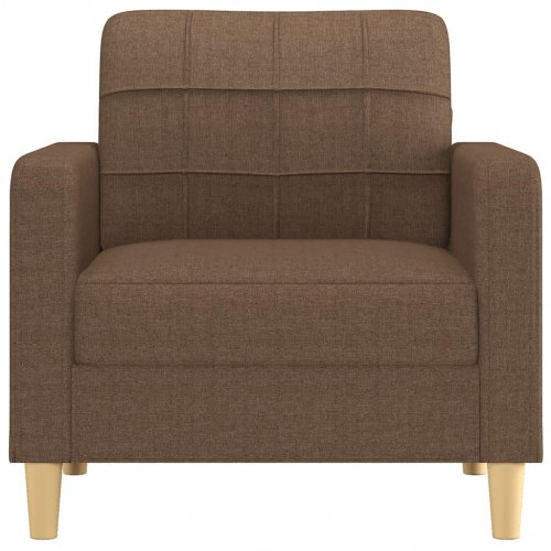 Lænestol i stof - 60 cm sæde, brun