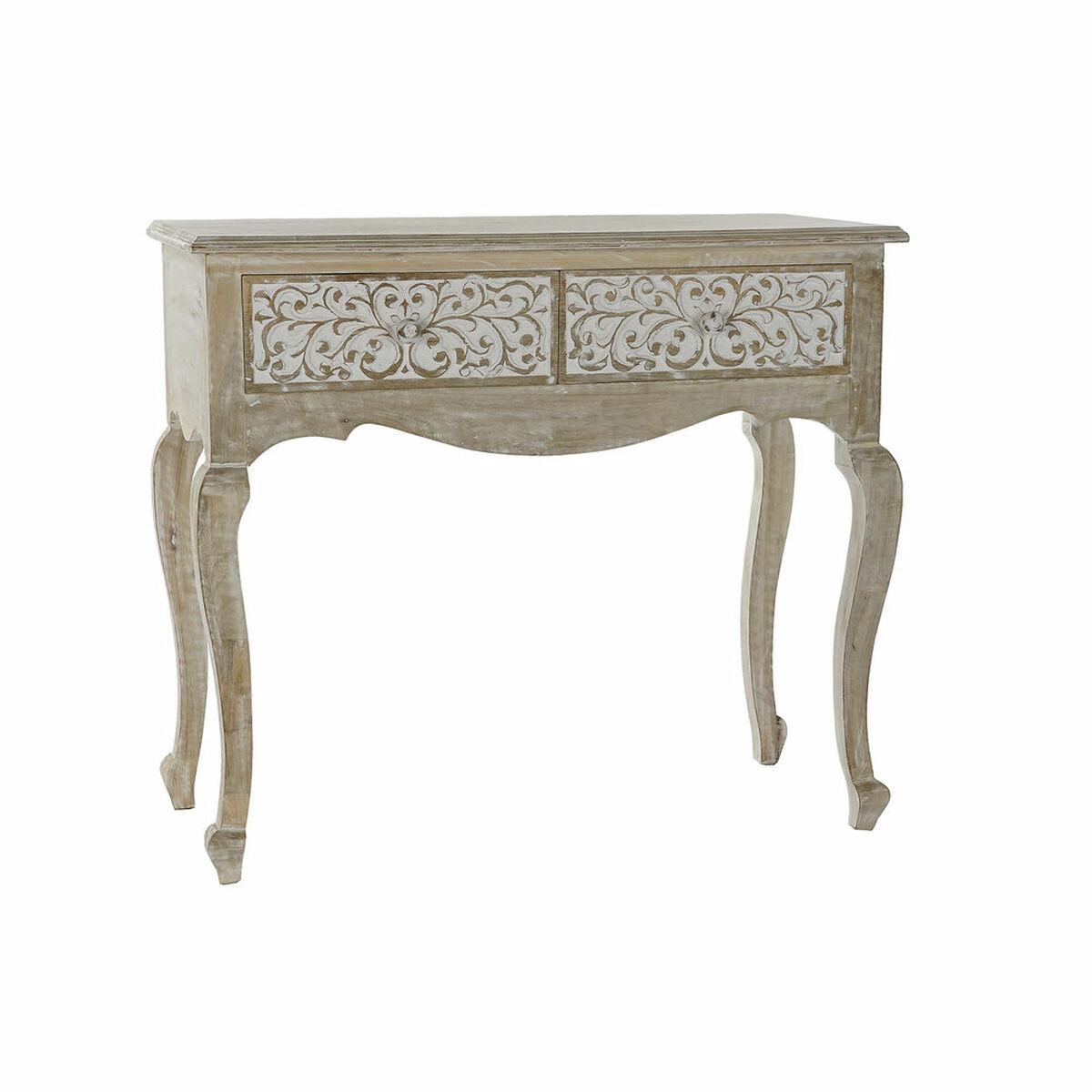 Console Hvid Multifarvet Træ Mangotræ 92 X 42 X 81 Cm