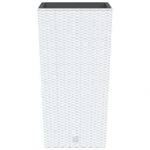 Plantekrukke 21/49 l udtagelig indsats PP rattanlook hvid