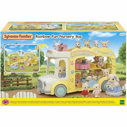 Tilbehør til dukkehus Sylvanian Families 5744 Rainbow Fun Nursery Bus