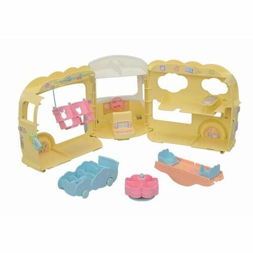 Tilbehør til dukkehus Sylvanian Families 5744 Rainbow Fun Nursery Bus